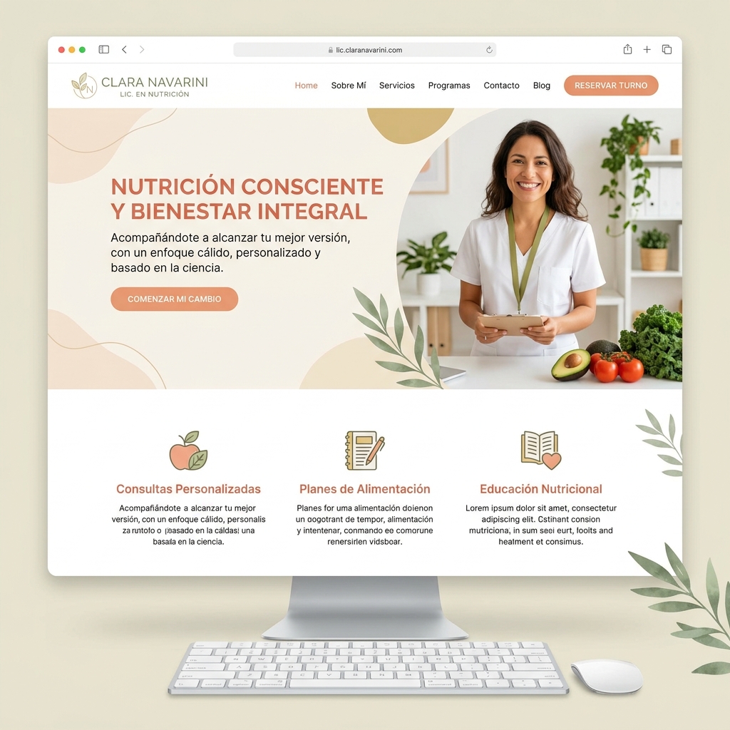 Lic. Clara Navarini — Landing page para nutricionista