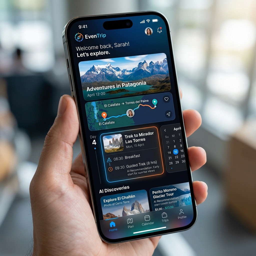 EvenTrip — App para agendar planes de viaje con IA